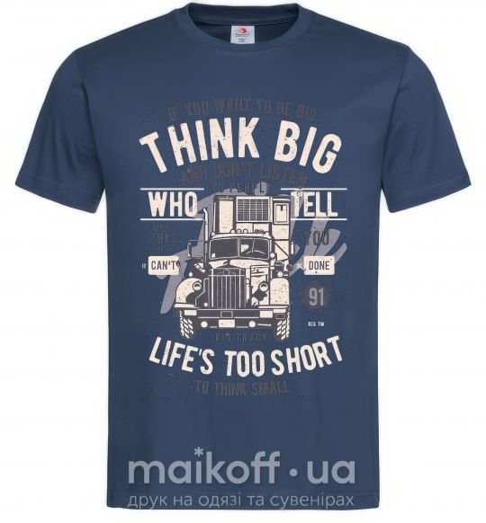 Мужская футболка Think Big Truck Темно-синий фото