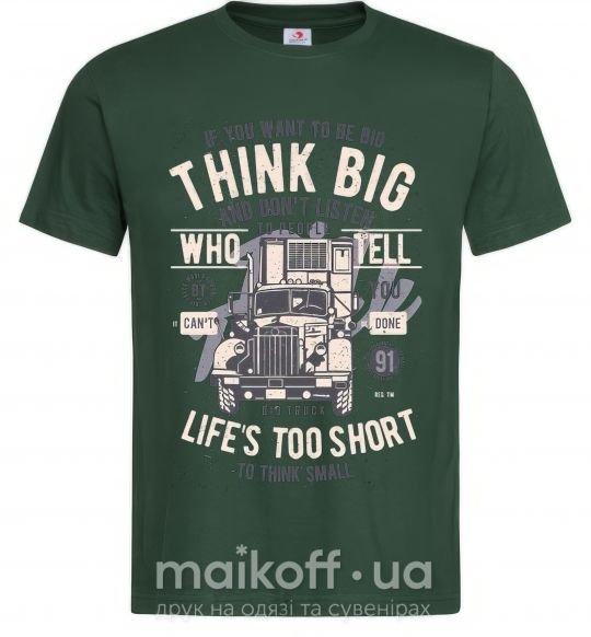 Чоловіча футболка Think Big Truck Темно-зелений фото