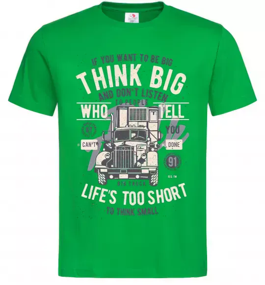 Чоловіча футболка Think Big Truck Зелений фото