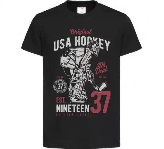 Детская футболка USA Hockey Черный фото