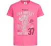 Детская футболка USA Hockey Ярко-розовый фото
