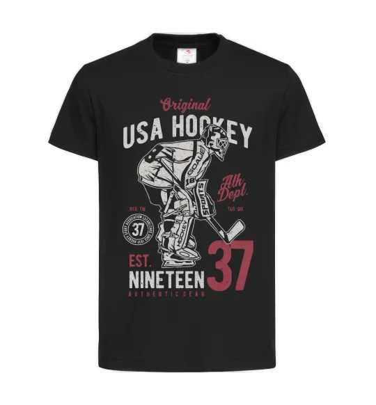 Детская футболка USA Hockey Черный фото