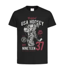 Детская футболка USA Hockey Черный фото
