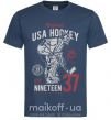 Мужская футболка USA Hockey Темно-синий фото
