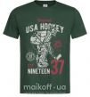 Мужская футболка USA Hockey Темно-зеленый фото