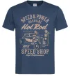 Чоловіча футболка Speed & Power Hotrod Темно-синій фото