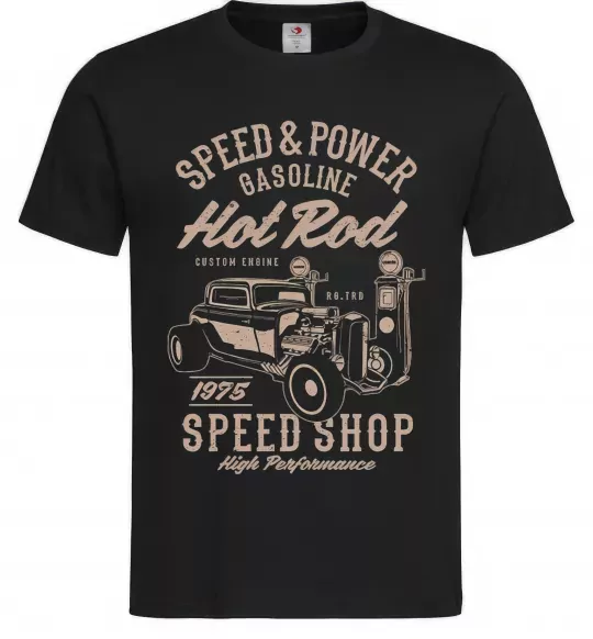Чоловіча футболка Speed & Power Hotrod Чорний фото
