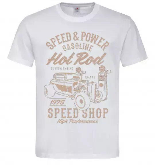 Чоловіча футболка Speed & Power Hotrod Білий фото