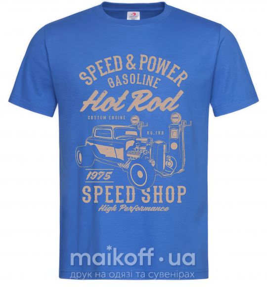Мужская футболка Speed & Power Hotrod Ярко-синий фото