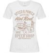 Жіноча футболка Speed & Power Hotrod Білий фото