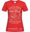 Женская футболка Speed & Power Hotrod Красный фото