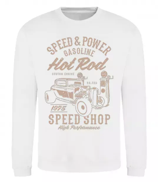 Свитшот Speed & Power Hotrod Белый фото