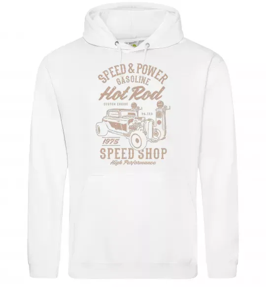 Женская толстовка (худи) Speed & Power Hotrod Белый фото