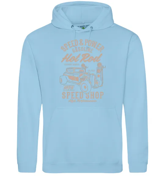 Жіноча толстовка (худі) Speed & Power Hotrod Блакитний фото