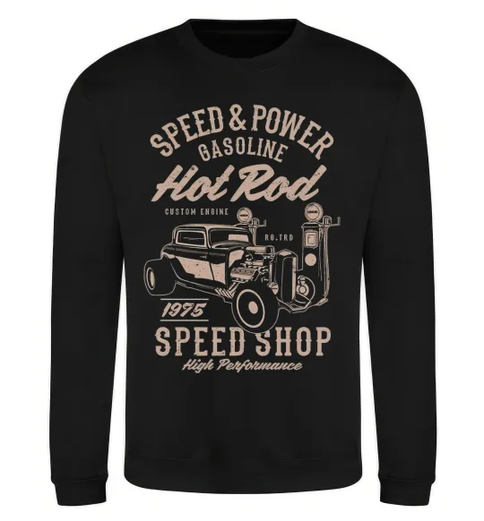 Світшот Speed & Power Hotrod Чорний фото