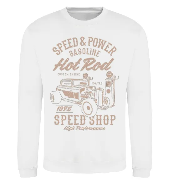 Світшот Speed & Power Hotrod Білий фото