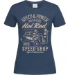 Женская футболка Speed & Power Hotrod Темно-синий фото
