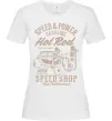 Женская футболка Speed & Power Hotrod Белый фото