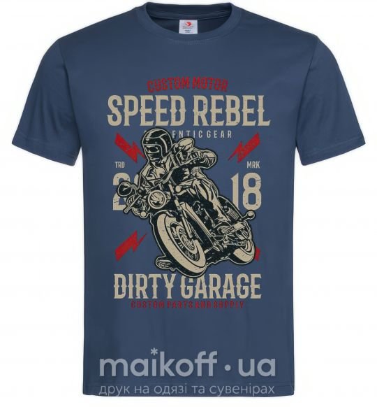 Чоловіча футболка Speed Rebel Dirty Garage Темно-синій фото
