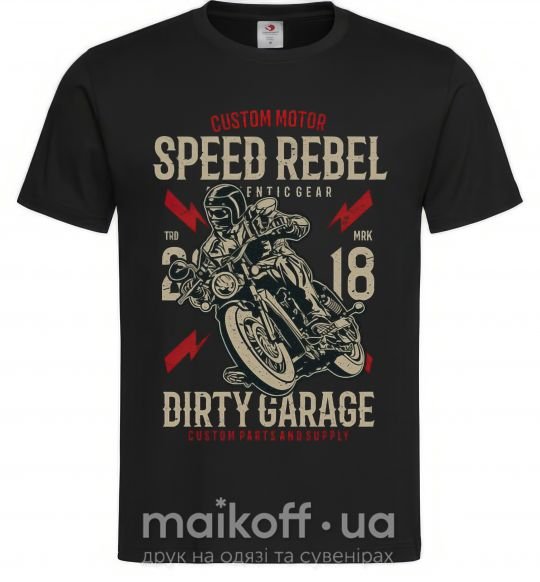 Чоловіча футболка Speed Rebel Dirty Garage Чорний фото