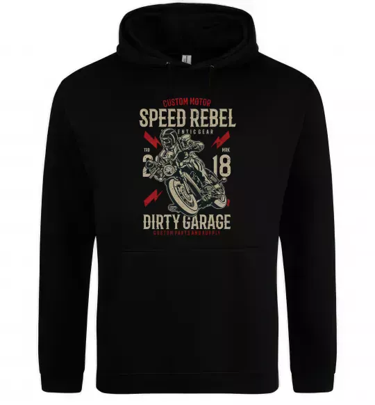 Мужская толстовка (худи) Speed Rebel Dirty Garage Черный фото