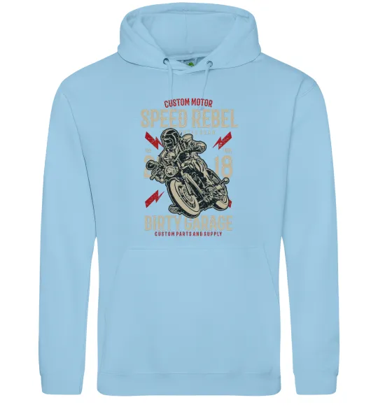 Мужская толстовка (худи) Speed Rebel Dirty Garage Голубой фото