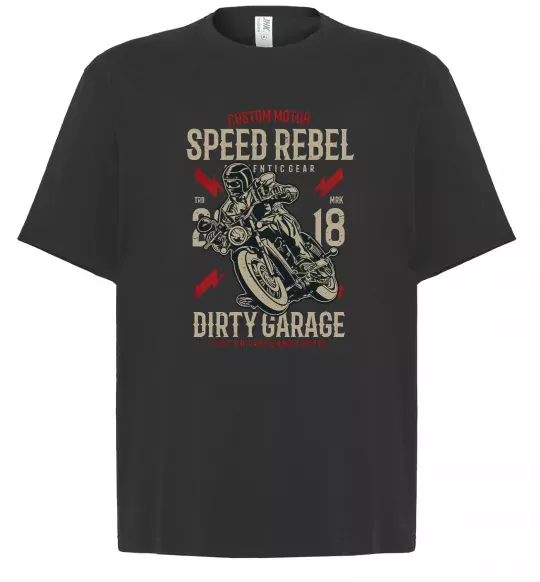 Футболка Оверсайз Speed Rebel Dirty Garage Черный фото