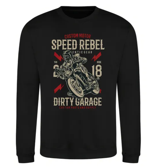 Свитшот Speed Rebel Dirty Garage Черный фото
