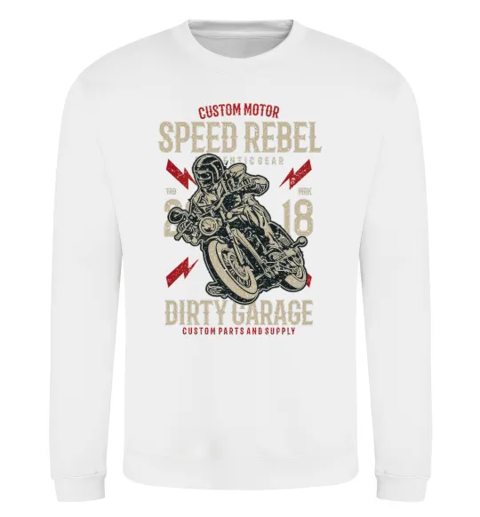 Свитшот Speed Rebel Dirty Garage Белый фото