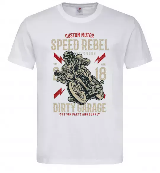 Чоловіча футболка Speed Rebel Dirty Garage Білий фото
