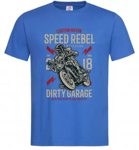 Чоловіча футболка Speed Rebel Dirty Garage Яскраво-синій фото