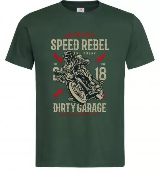 Чоловіча футболка Speed Rebel Dirty Garage Темно-зелений фото