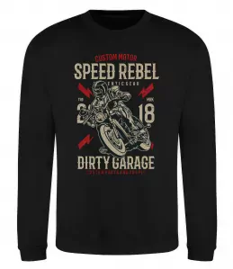 Світшот Biker girl moto Чорний фото