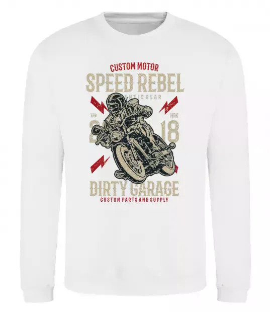 Світшот Speed Rebel Dirty Garage Білий фото