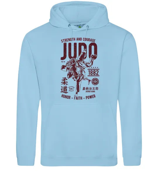Чоловіча толстовка (худі) Judo Блакитний фото