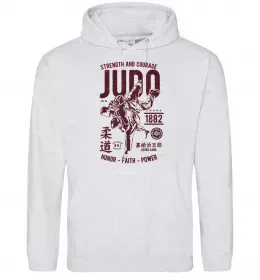 Женская толстовка (худи) Еволюція тхеквондо Серый меланж фото