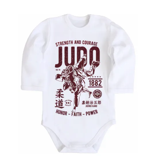 Детский боди Judo Белый фото