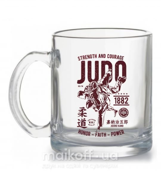 Чашка скляна Judo Прозорий фото