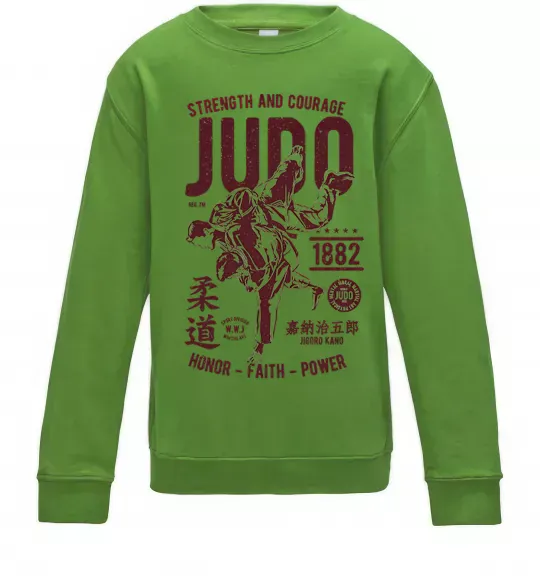 Дитячий світшот Judo Лаймовий фото