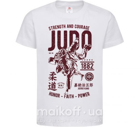 Дитяча футболка Judo Білий фото