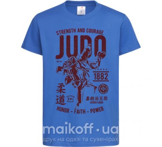 Дитяча футболка Judo Яскраво-синій фото