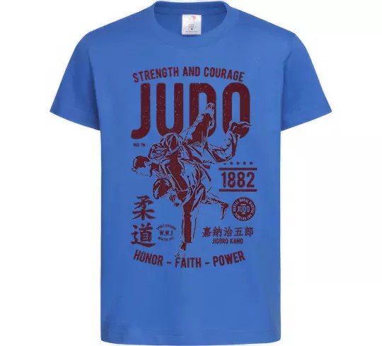 Детская футболка Judo Ярко-синий фото
