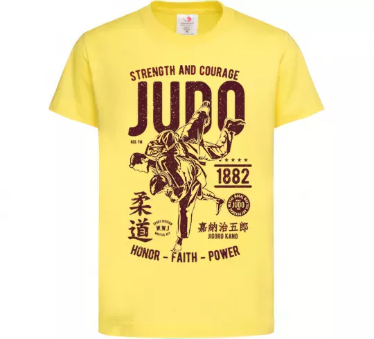 Детская футболка Judo Лимонный фото