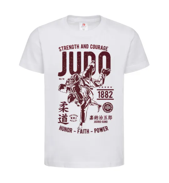 Детская футболка Judo Белый фото