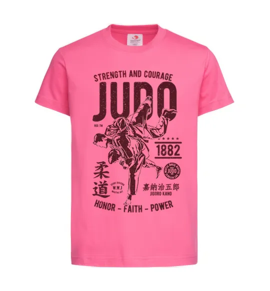 Детская футболка Judo Ярко-розовый фото