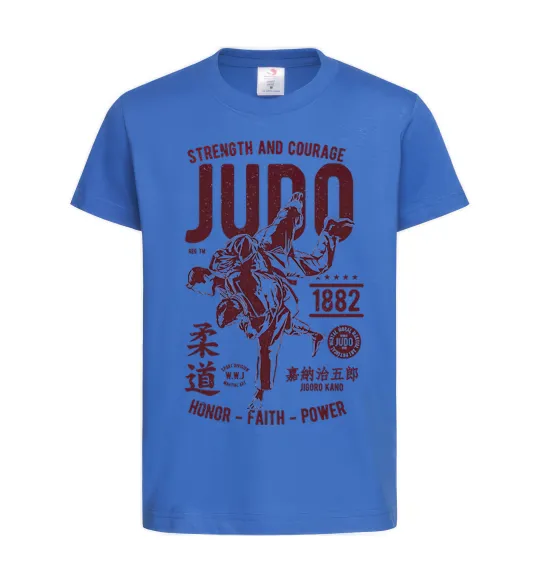 Детская футболка Judo Ярко-синий фото