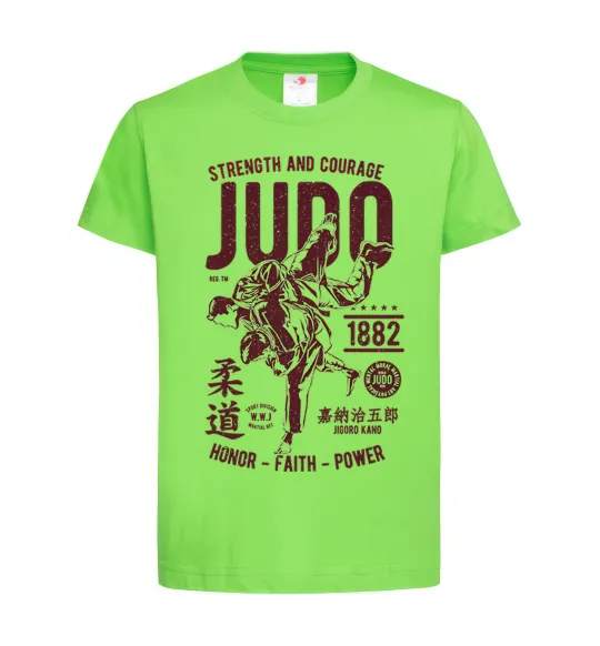 Детская футболка Judo Лаймовый фото
