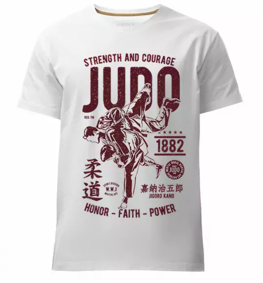 Чоловіча преміум футболка Judo Білий фото