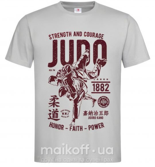 Чоловіча футболка Judo Сірий фото