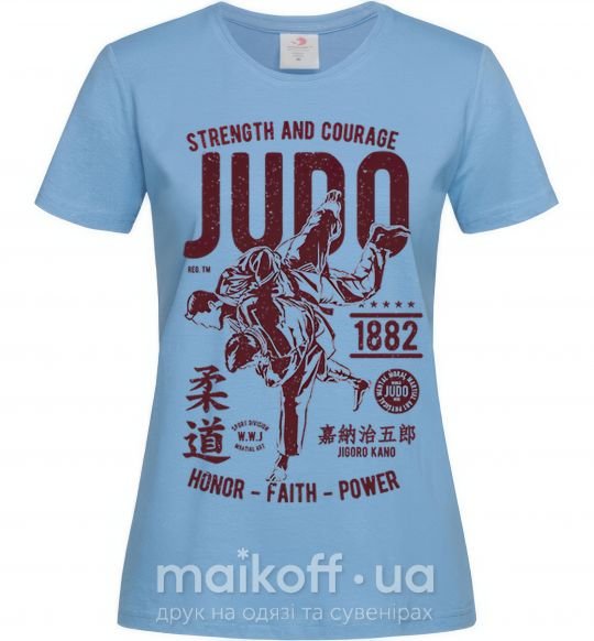 Женская футболка Judo Голубой фото